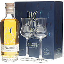 Marzadro Le Diciotto Lune Geschenkset mit 2 Gl�sern 0,5l 41% Vol.