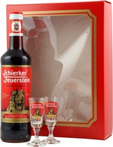 Schierker Feuerstein Set mit 2 Gl�sern 0,7l 35%
