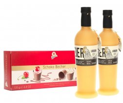 Birkenhof Eierlik�r Set mit Schoko Becher