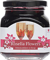 Rosella Flowers Wilde Hibiskusblüten 8 Stück in Sirup Rosella Flowers Wilde Hibiskusblüten 8 Stück in Sirup