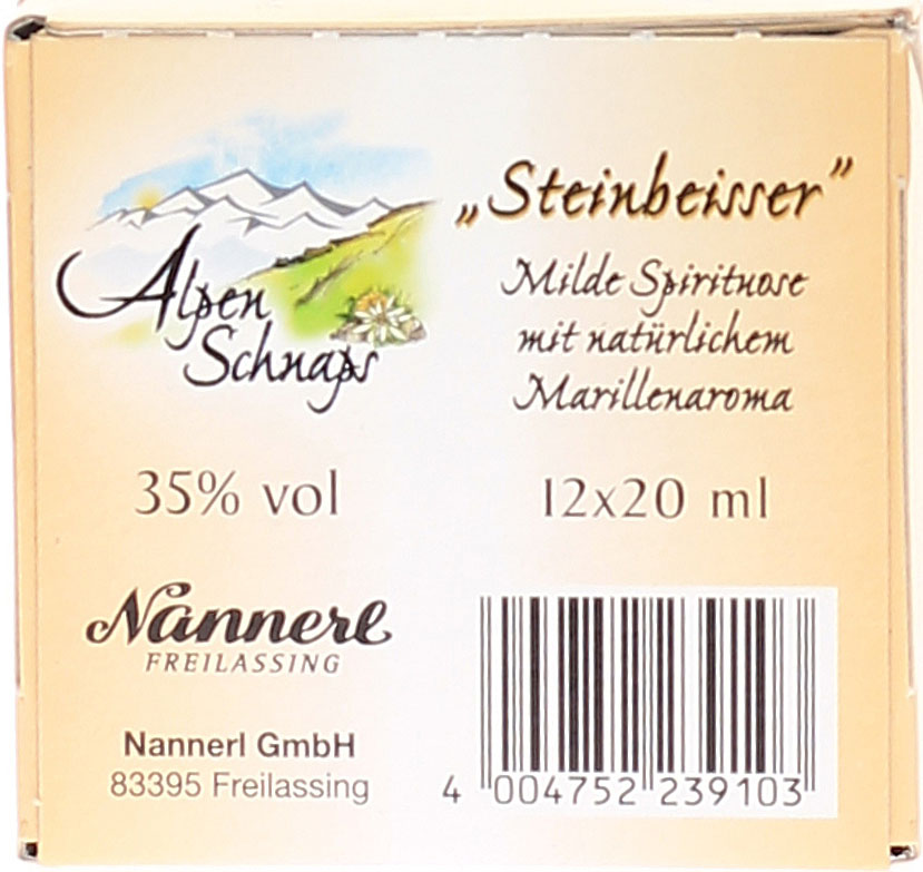 0,02l Steinbeisser 12 x Marille Alpenschnaps mit 35%