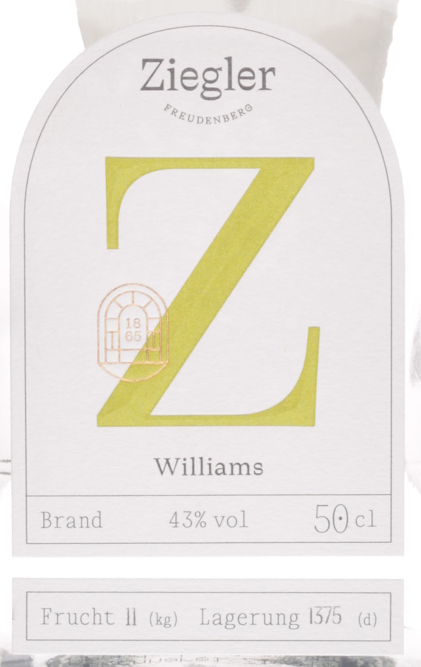 Ziegler Williams Birnenbrand mit 0,5 Liter im Shop